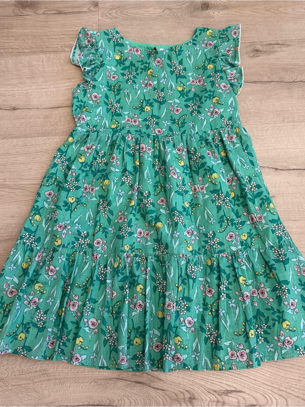 NEW - Cat & Jack Green Floral Ruffled Sundress